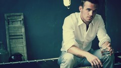 Men Actors cam gigandet white shirts