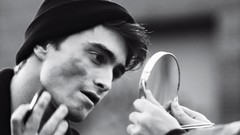 Men Actors Daniel Radcliffe faces British caps mirrors 