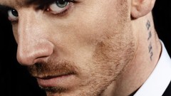 Men Actors faces blue eyes stubble michael fassbender