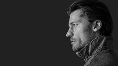 Men Actors monochrome game of thrones nikolaj coster-waldau 