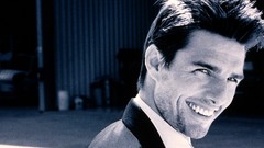 Men Actors Tom Cruise faces monochrome smiling