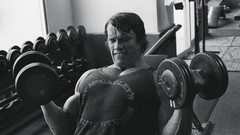 Men arnold schwarzenegger bodybuilding photograph grayscale