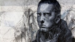 Men artwork eminem monochrome