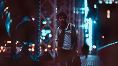 Men asians cities brunettes