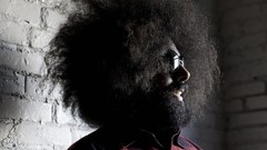 Men beard hairstyle curly hair