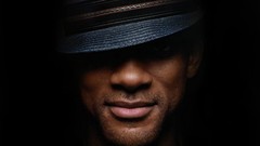 Men black background hats Actors Will Smith faces black people