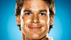 Men blue background Dexter faces dexter morgan smiling michael 
