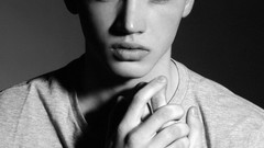 Men brunettes portraits austrian grayscale male models