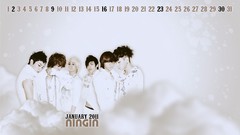 Men Calendar numbers asians january Korean k-pop music bands 