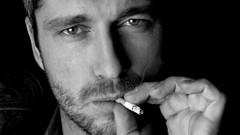Men Celebrity Gerard Butler grayscale
