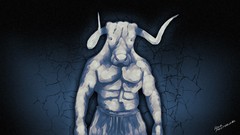 Men Characters Bull artwork