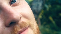 Men close-up beard faces