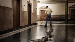 Men crack hall earthquake