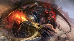 Men Dragons armor Warriors artwork fantasy art