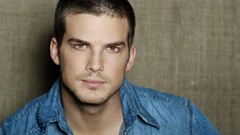 Men faces brown eyes brunettes denim clothing male models