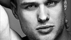 Men faces grayscale male models