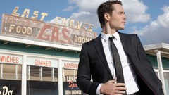 Men gas Actors suit taylor kitsch gas station