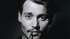 Men grayscale Johnny Depp