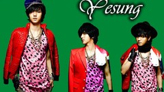 Men green background asians singers Korean k-pop Simple 
