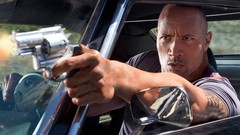 Men Guns cars bald Actors Dwayne Johnson tattoos