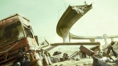 Men Guns duel trucks artwork digital art freeway futuristic