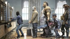 Men Guns pirates Bank funny Swords robbery masks chainsaw 