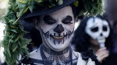 Men Halloween smiling portraits Mitt Romney