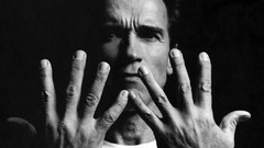 Men hands arnold schwarzenegger grayscale