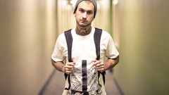 Men hats tattoos stubble Backpacks