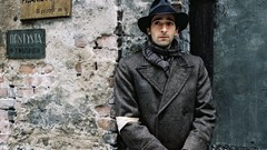 Men hats The Pianist coat adrien brody World War II brick wall 
