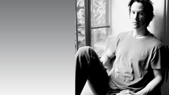 Men Keanu Reeves grayscale