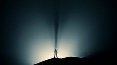 Men light reflections