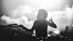 Men monochrome smoke