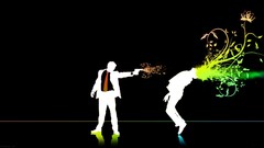 Men murder colorful gun digital art Simple Background silhouette