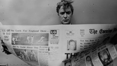Men newspapers Actors British Michael Caine grayscale