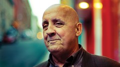 Men old bald smiling