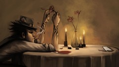 Men paintings smoking