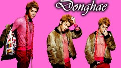 Men pink background singers Korean k-pop Super Junior Donghae