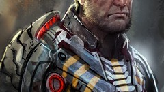 Men scars armor artwork futuristic bodysuits Nebezial