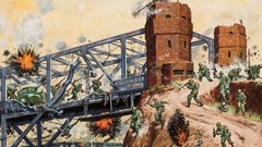 Men scene artist American magazines combat july 20th century