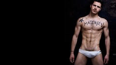 Men Simple Background male models muscular Matthieu Charneau