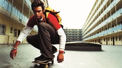 Men Skateboarding cityscapes