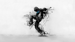 Men smoke abstract hunter drawings hoodies dancers artwork 