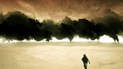 Men smoke soldiers Iraq deserts