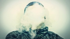 Men smoke white background Simple Background