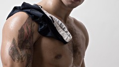 Men tattoos Gay abs pecs