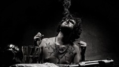 Men weapons monochrome smoking