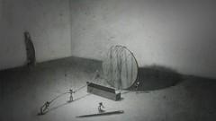 Men weird grey monochrome