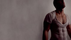 Men wet neck wet clothing male models muscular