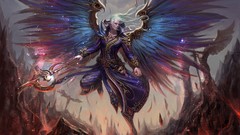 Men wings artwork fantasy art long ears